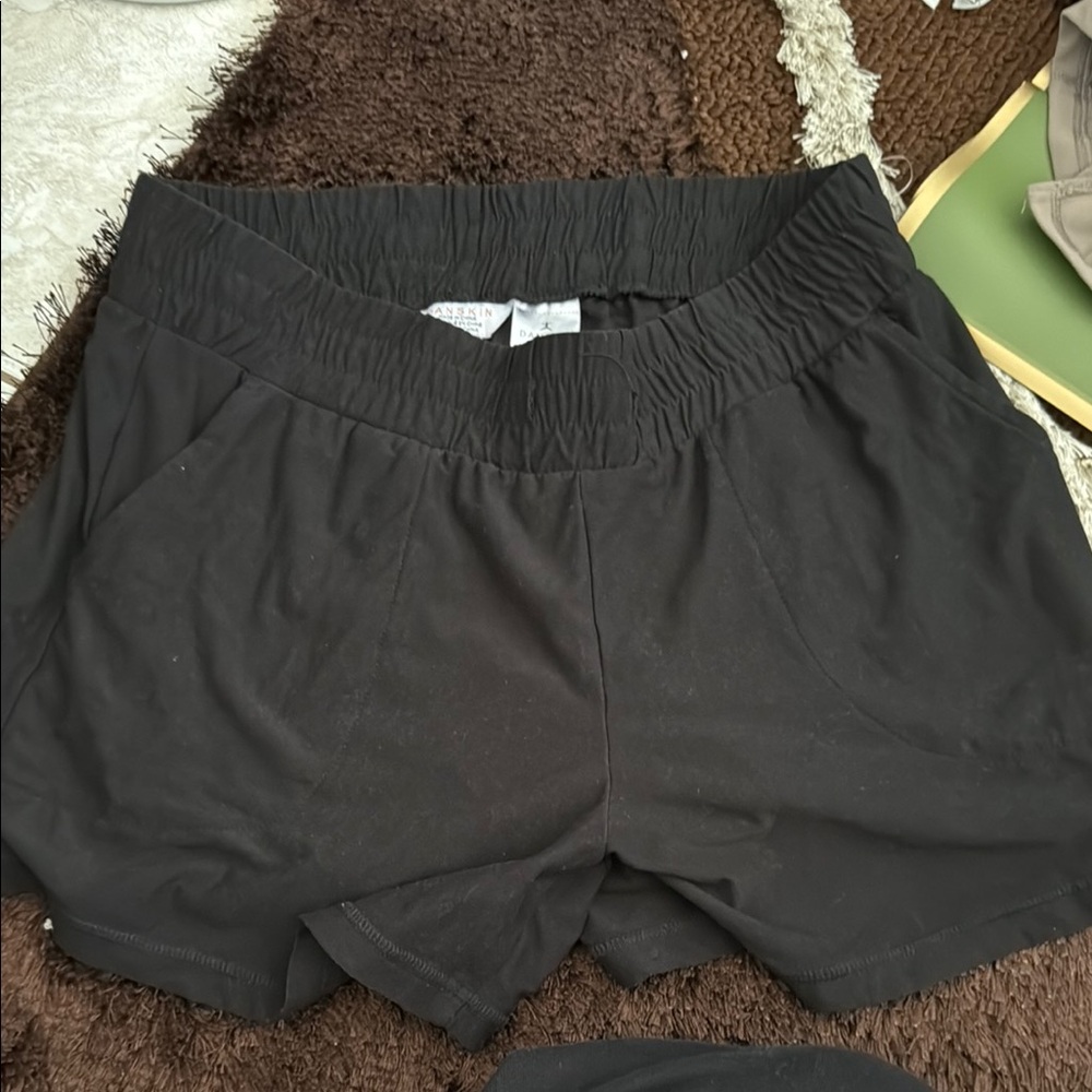 Danskin Black Athletic Shorts Lightweight Elastic Waist